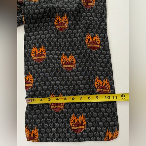 Harley-Davidson Motorcycle Scarf Flames Silk Scarf - Picture 4 of 6